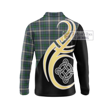 MacDowall (McDowall) Tartan Long Sleeve Polo Shirt with Family Crest and Celtic Symbol Style - Tartan Vibes Clothing