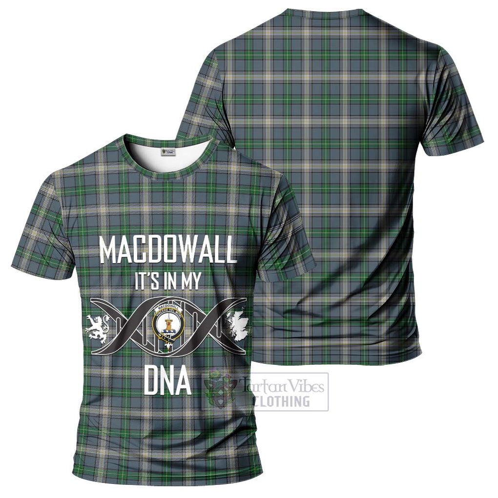 MacDowall (McDowall) Tartan T-Shirt with Family Crest DNA In Me Style - Tartan Vibes Clothing