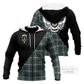 MacDowall (McDowall) Tartan Knitted Hoodie with Family Crest and Military Logo Style Unisex Knitted Zip Hoodie - Tartan Vibes Clothing