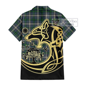 MacDowall (McDowall) Tartan Hawaiian Shirt with Family Crest Celtic Wolf Style - Tartan Vibes Clothing