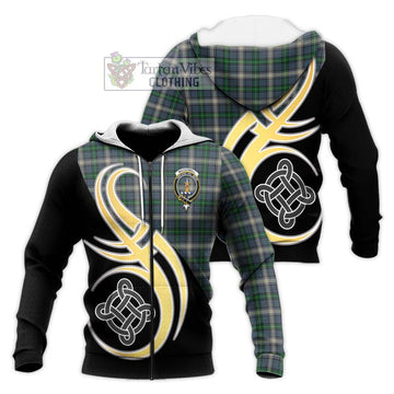 MacDowall (McDowall) Tartan Knitted Hoodie with Family Crest and Celtic Symbol Style Unisex Knitted Zip Hoodie - Tartan Vibes Clothing