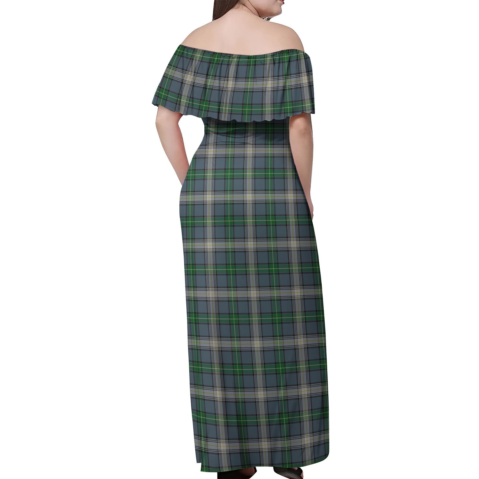 MacDowall (McDowall) Tartan Off Shoulder Long Dress - Tartan Vibes Clothing