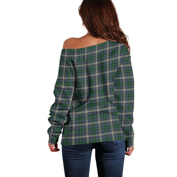 MacDowall (McDowall) Tartan Off Shoulder Women Sweater with Family Crest