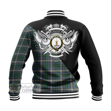 MacDowall (McDowall) Tartan Baseball Jacket with Family Crest and Military Logo Style - Tartan Vibes Clothing