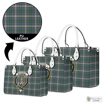 MacDowall (McDowall) Tartan Luxury Leather Handbags with Family Crest
