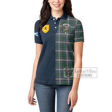 MacDowall (McDowall) Tartan Women's Polo Shirt Alba with Scottish Lion Royal Arm Half Style - Tartan Vibes Clothing