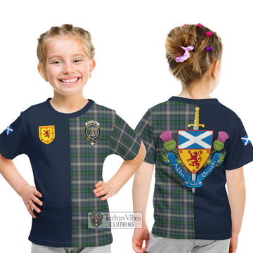 MacDowall (McDowall) Tartan Kid T-Shirt Alba with Scottish Lion Royal Arm Half Style - Tartan Vibes Clothing