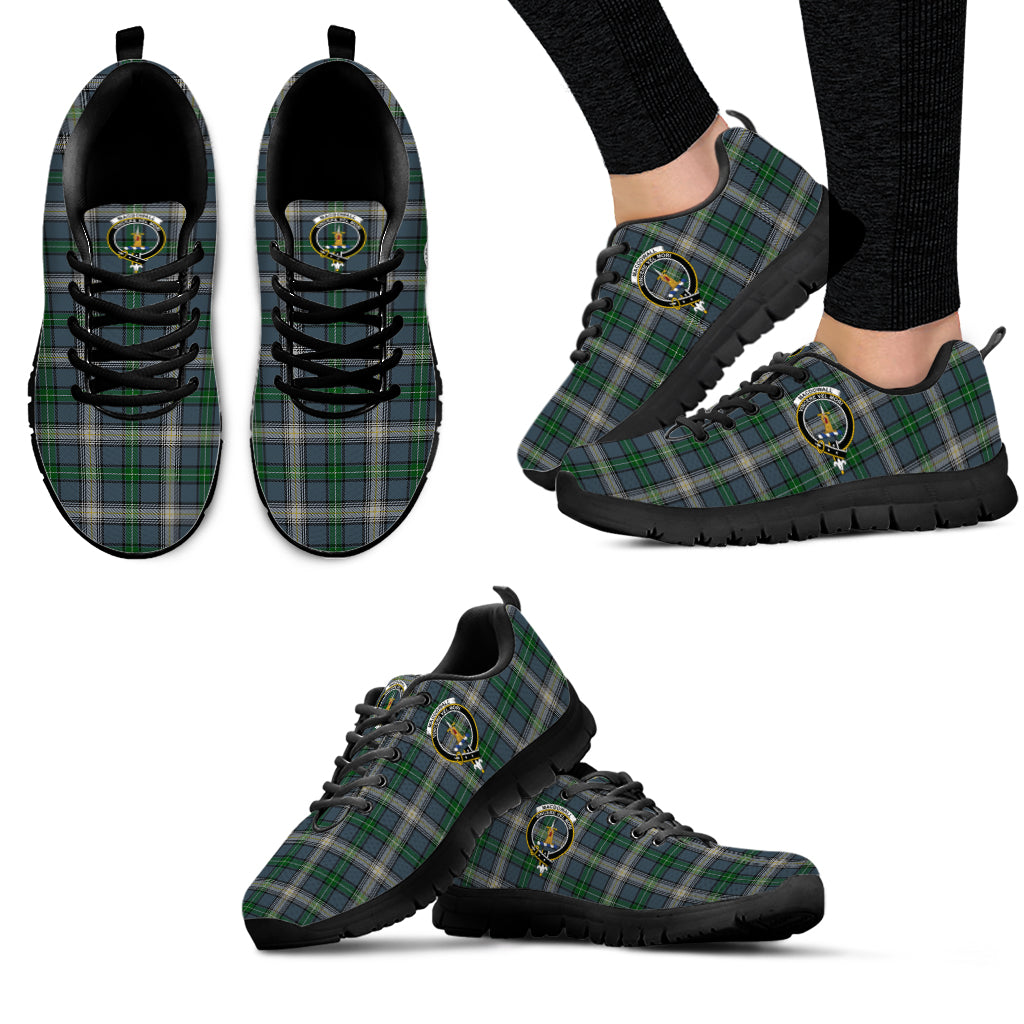 MacDowall (McDowall) Tartan Sneakers with Family Crest - Tartan Vibes Clothing