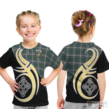 MacDowall (McDowall) Tartan Kid T-Shirt with Family Crest and Celtic Symbol Style - Tartan Vibes Clothing