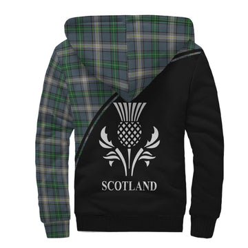 MacDowall Tartan Sherpa Hoodie with Family Crest Curve Style