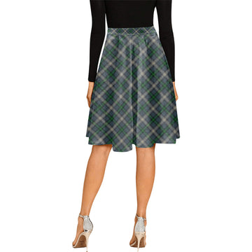 MacDowall (McDowall) Tartan Melete Pleated Midi Skirt Cross Style - Tartan Vibes Clothing