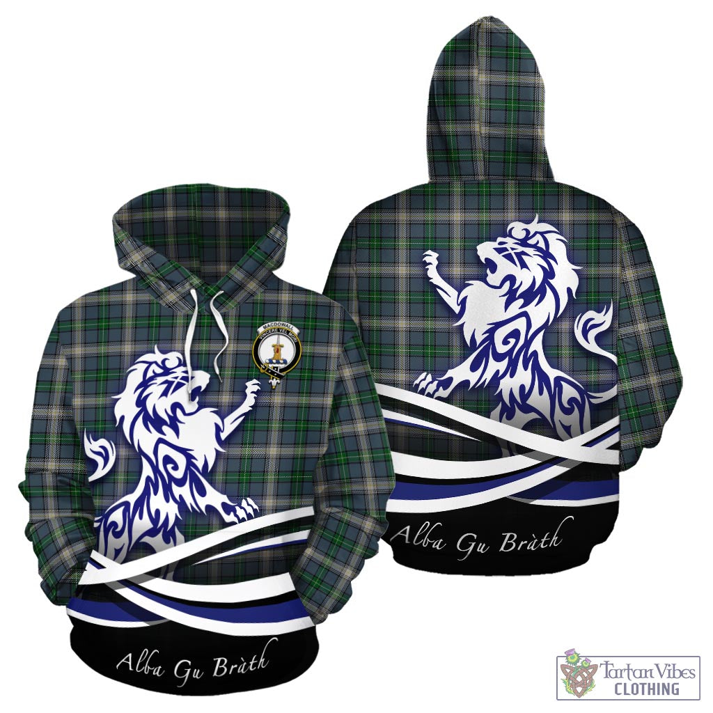 MacDowall (McDowall) Tartan Hoodie with Alba Gu Brath Regal Lion Emblem - Tartan Vibes Clothing
