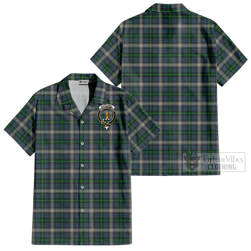 MacDowall (McDowall) Tartan Cotton Hawaiian Shirt with Family Crest - Tartan Vibes Clothing