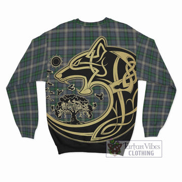 MacDowall (McDowall) Tartan Sweatshirt with Family Crest Celtic Wolf Style - Tartan Vibes Clothing