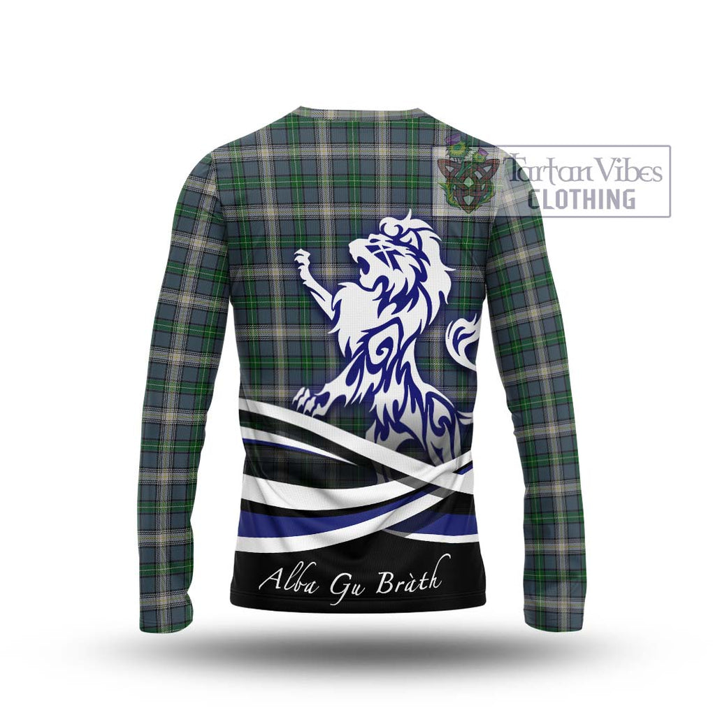MacDowall (McDowall) Tartan Long Sleeve T-Shirt with Alba Gu Brath Regal Lion Emblem - Tartan Vibes Clothing