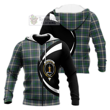 MacDowall (McDowall) Tartan Knitted Hoodie with Family Crest Circle Style Unisex Knitted Zip Hoodie - Tartan Vibes Clothing