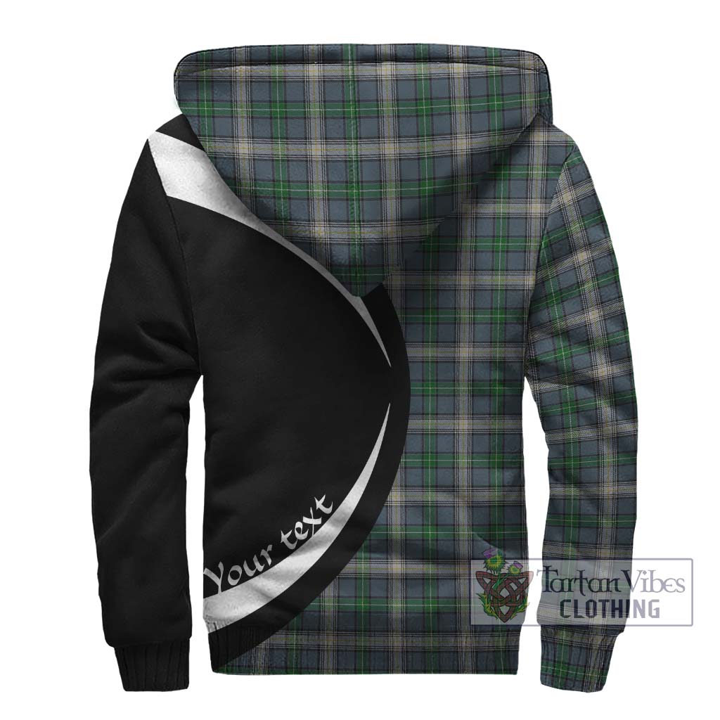 MacDowall (McDowall) Tartan Sherpa Hoodie with Family Crest Circle Style - Tartan Vibes Clothing