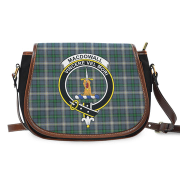 MacDowall Tartan Saddle Bag with Family Crest