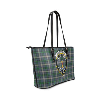 MacDowall (McDowall) Tartan Leather Tote Bag with Family Crest