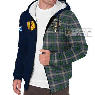 MacDowall (McDowall) Tartan Sherpa Hoodie Alba with Scottish Lion Royal Arm Half Style - Tartan Vibes Clothing