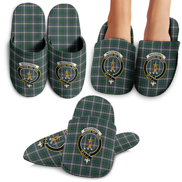 MacDowall (McDowall) Tartan Home Slippers with Family Crest
