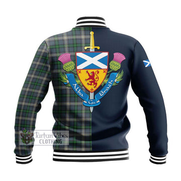 MacDowall (McDowall) Tartan Baseball Jacket Alba with Scottish Lion Royal Arm Half Style - Tartan Vibes Clothing