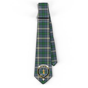 MacDowall (McDowall) Tartan Classic Necktie with Family Crest