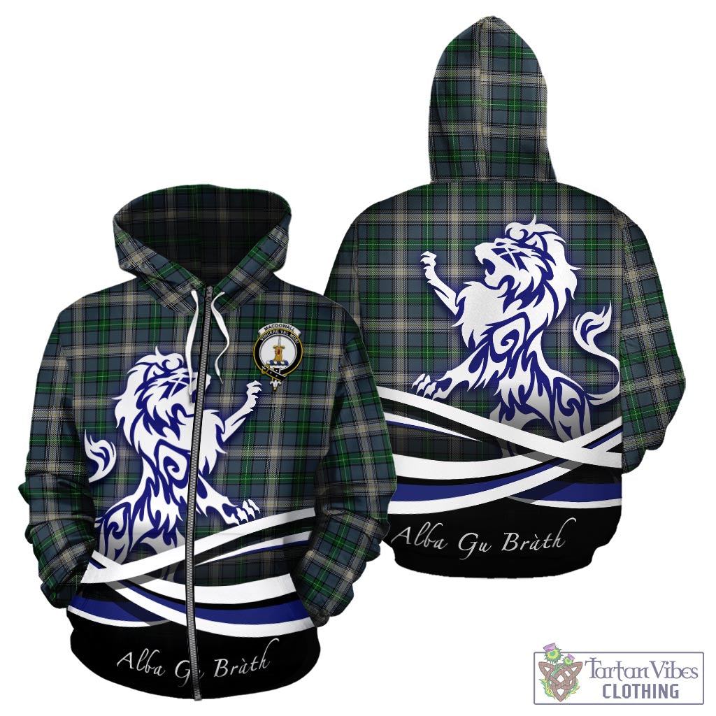 MacDowall (McDowall) Tartan Hoodie with Alba Gu Brath Regal Lion Emblem - Tartan Vibes Clothing
