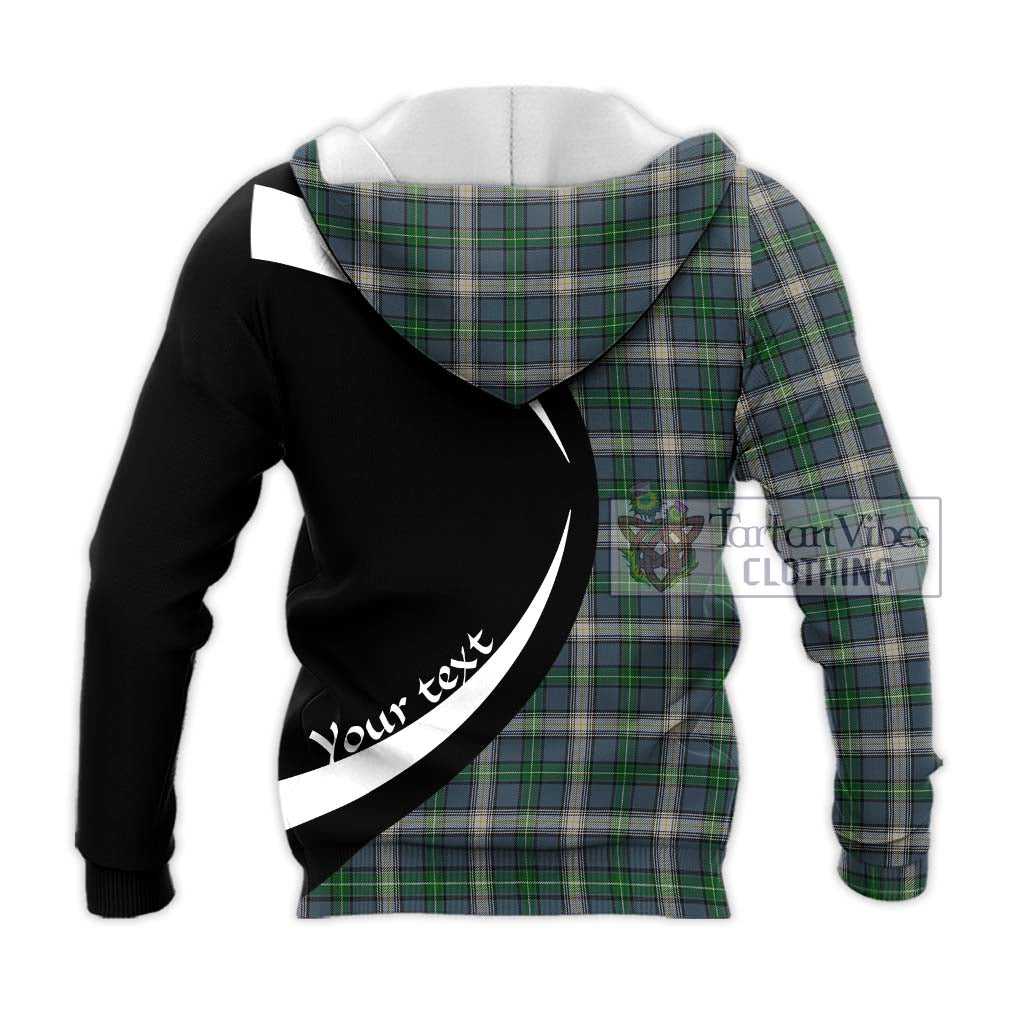 MacDowall (McDowall) Tartan Knitted Hoodie with Family Crest Circle Style - Tartan Vibes Clothing