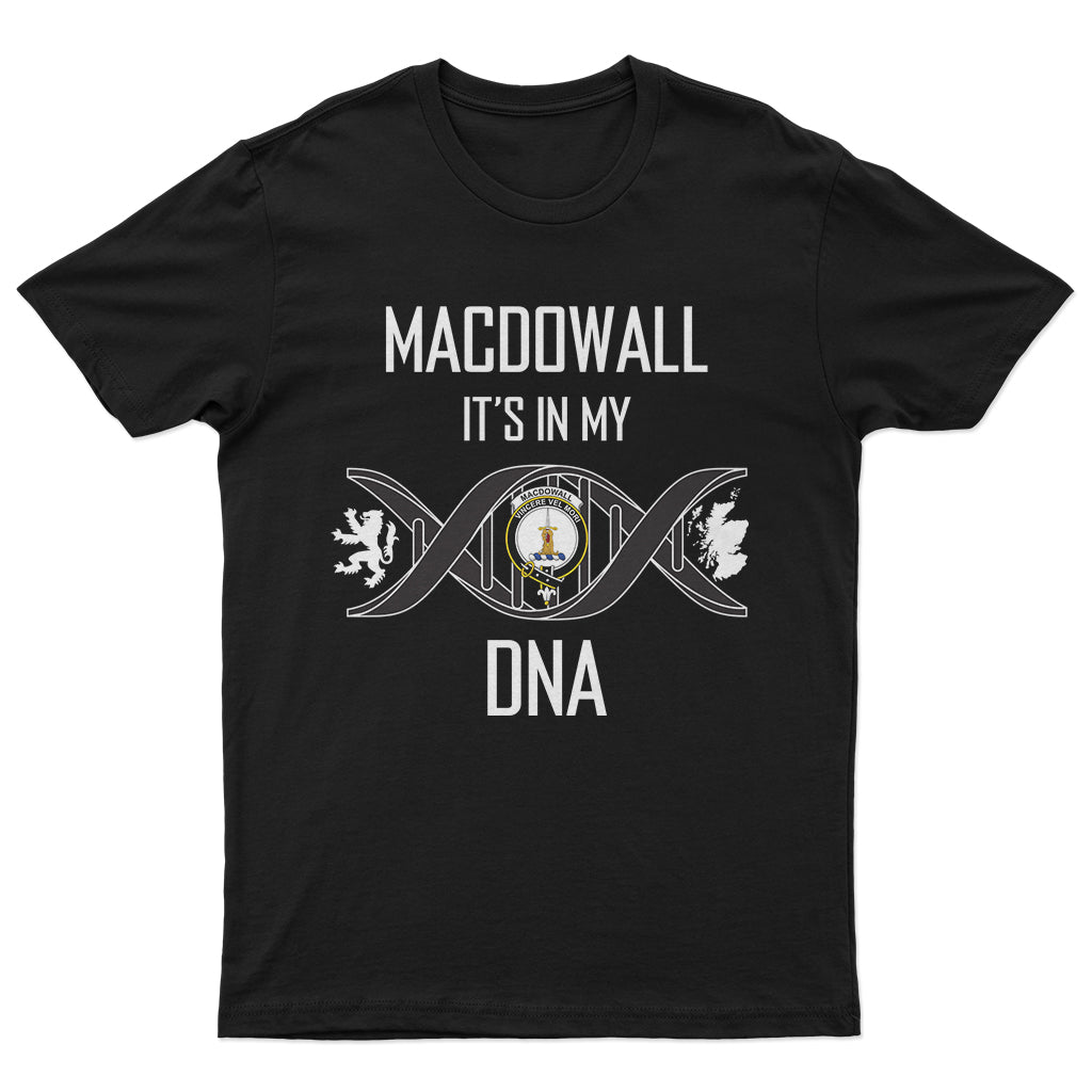 MacDowall (McDowall) Family Crest DNA In Me Mens Cotton T Shirt - 2D-tartanvibesclothing