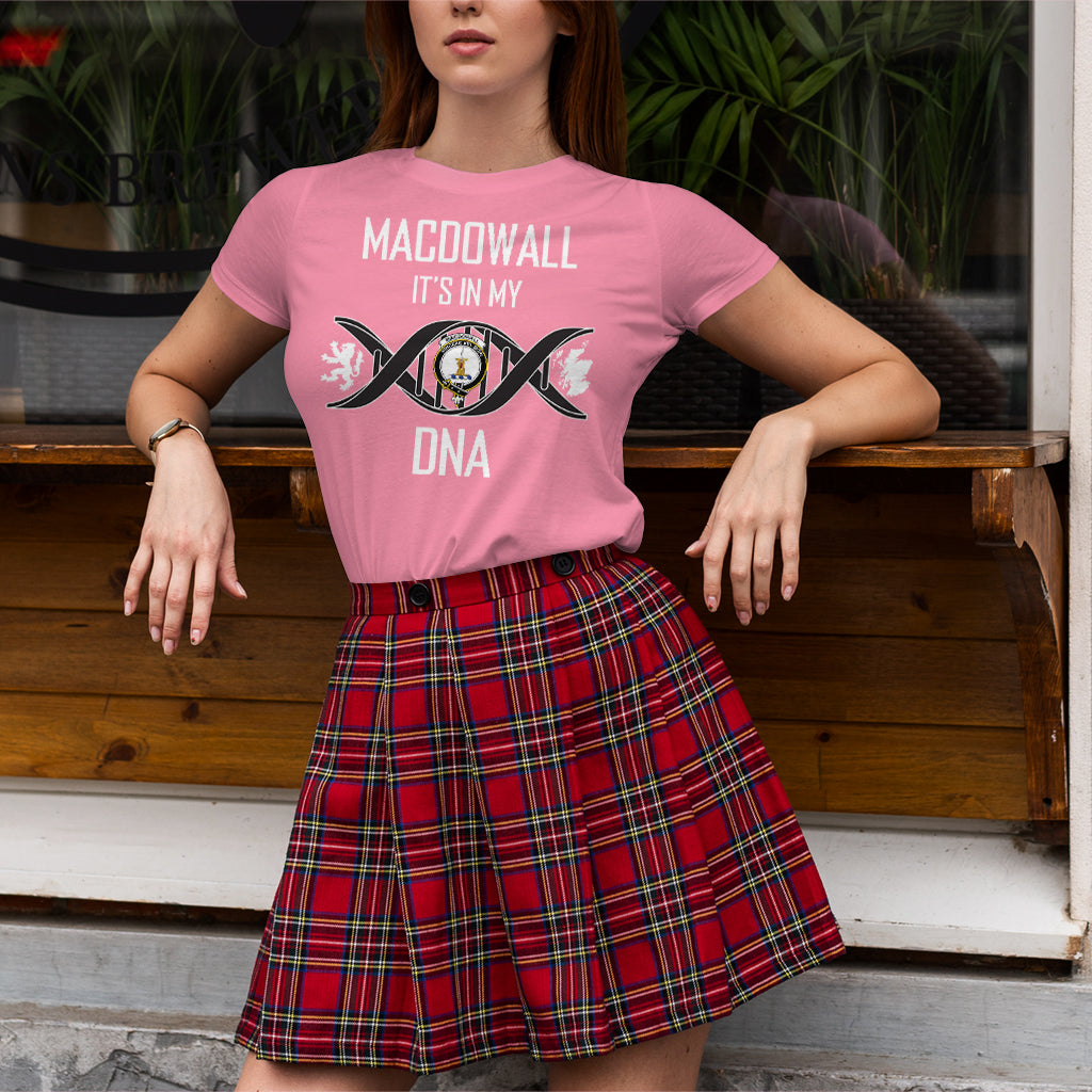 macdowall-family-crest-dna-in-me-womens-t-shirt