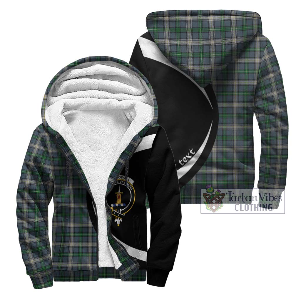 MacDowall (McDowall) Tartan Sherpa Hoodie with Family Crest Circle Style Unisex - Tartan Vibes Clothing