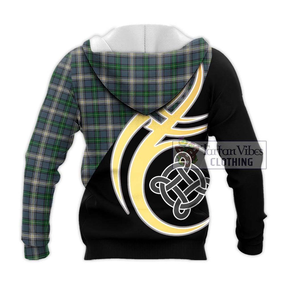 MacDowall (McDowall) Tartan Knitted Hoodie with Family Crest and Celtic Symbol Style - Tartan Vibes Clothing