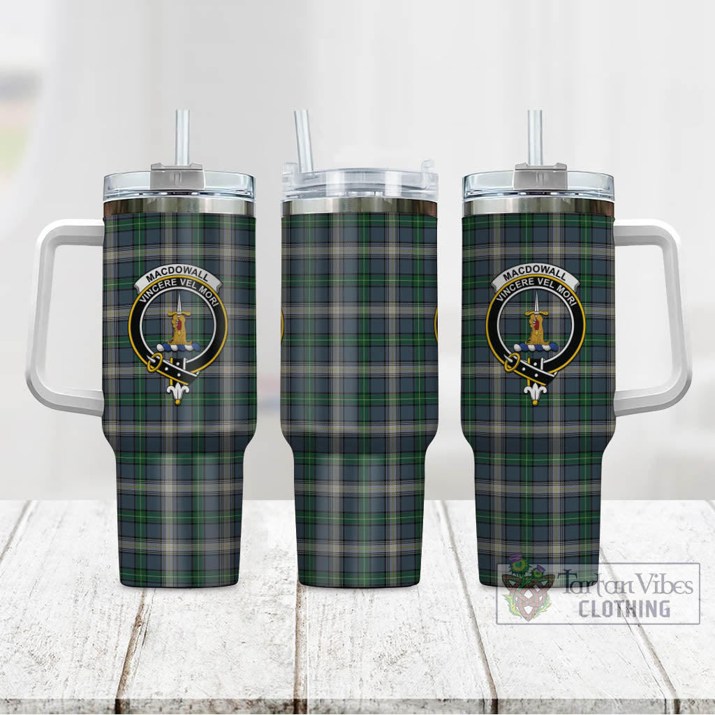 MacDowall (McDowall) Tartan Tumbler with Handle with Family Crest - Tartan Vibes Clothing
