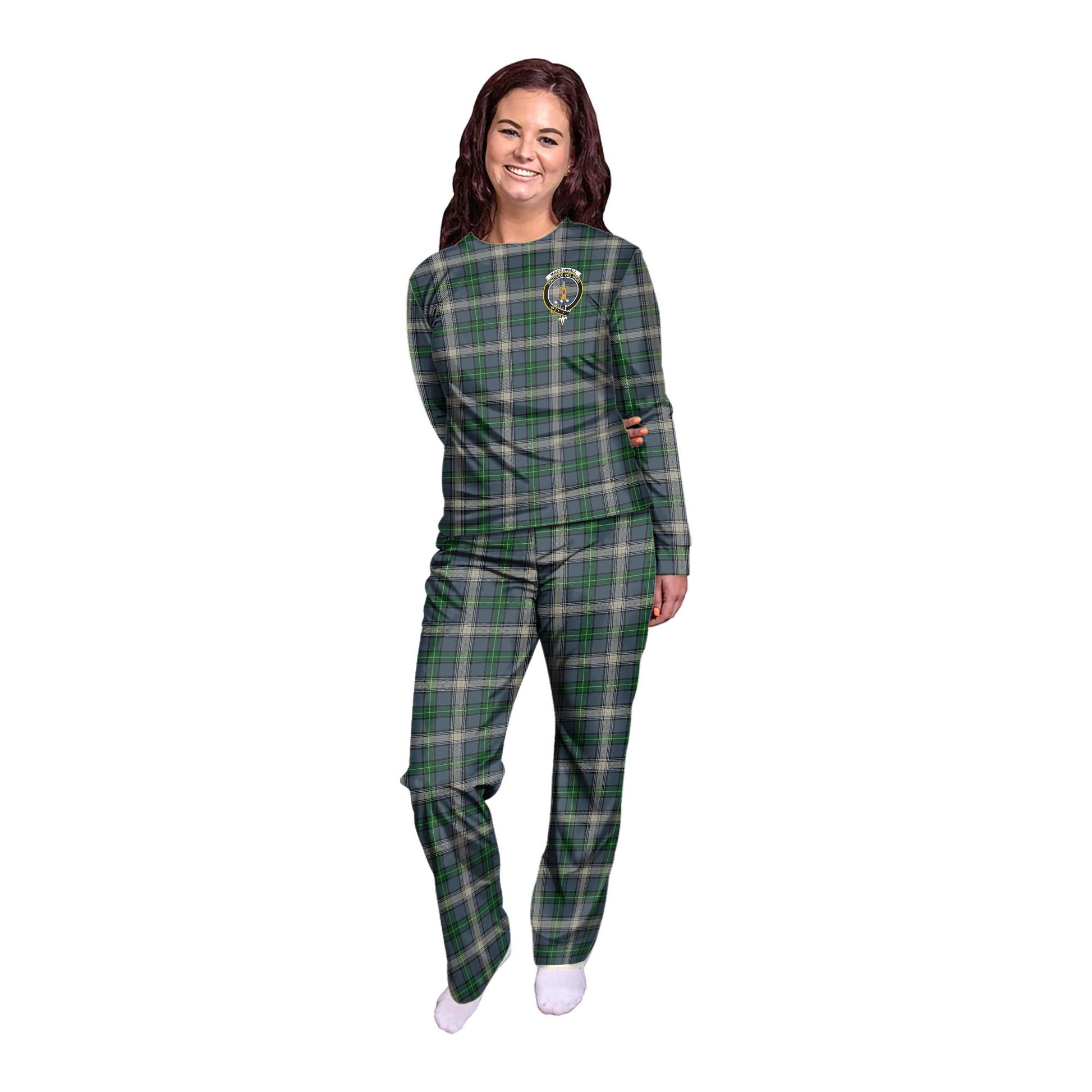 MacDowall Tartan Pajamas Family Set with Family Crest - Tartanvibesclothing