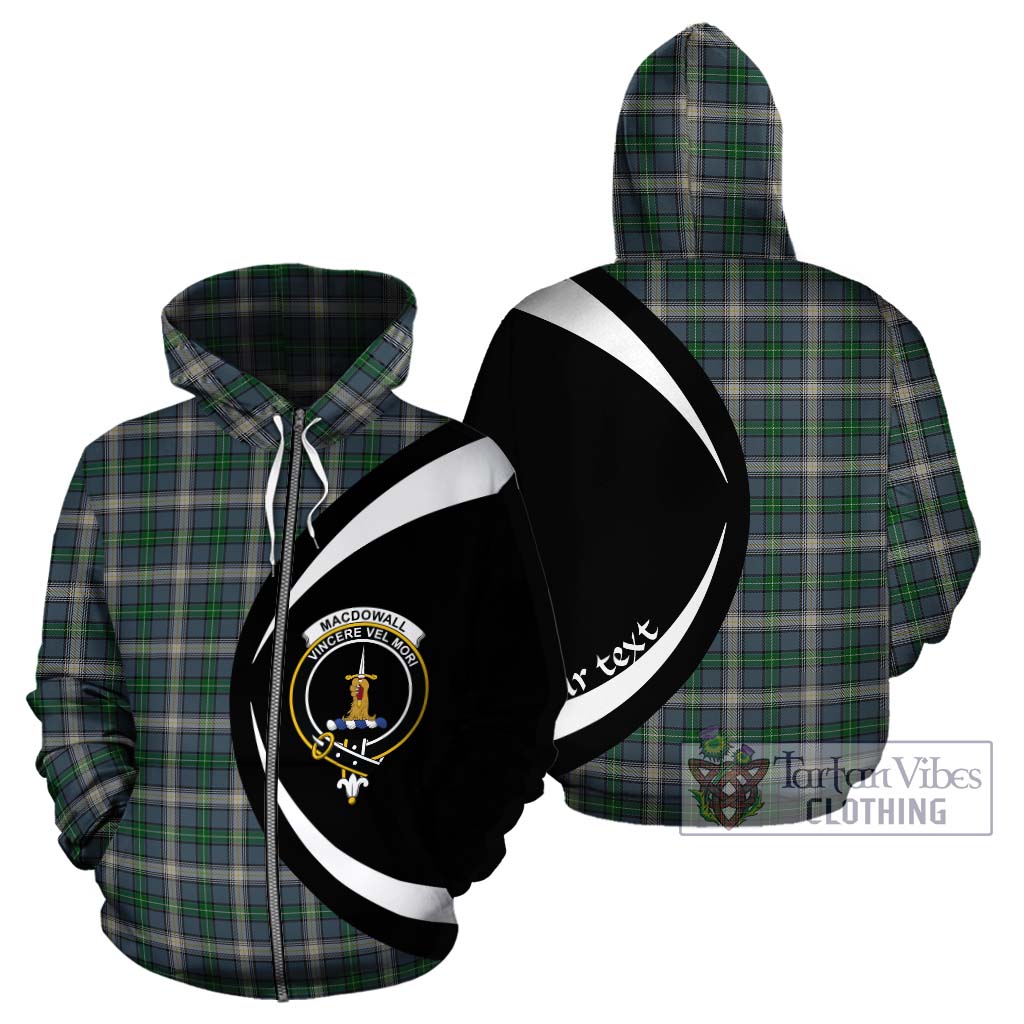 MacDowall (McDowall) Tartan Hoodie with Family Crest Circle Style - Tartan Vibes Clothing