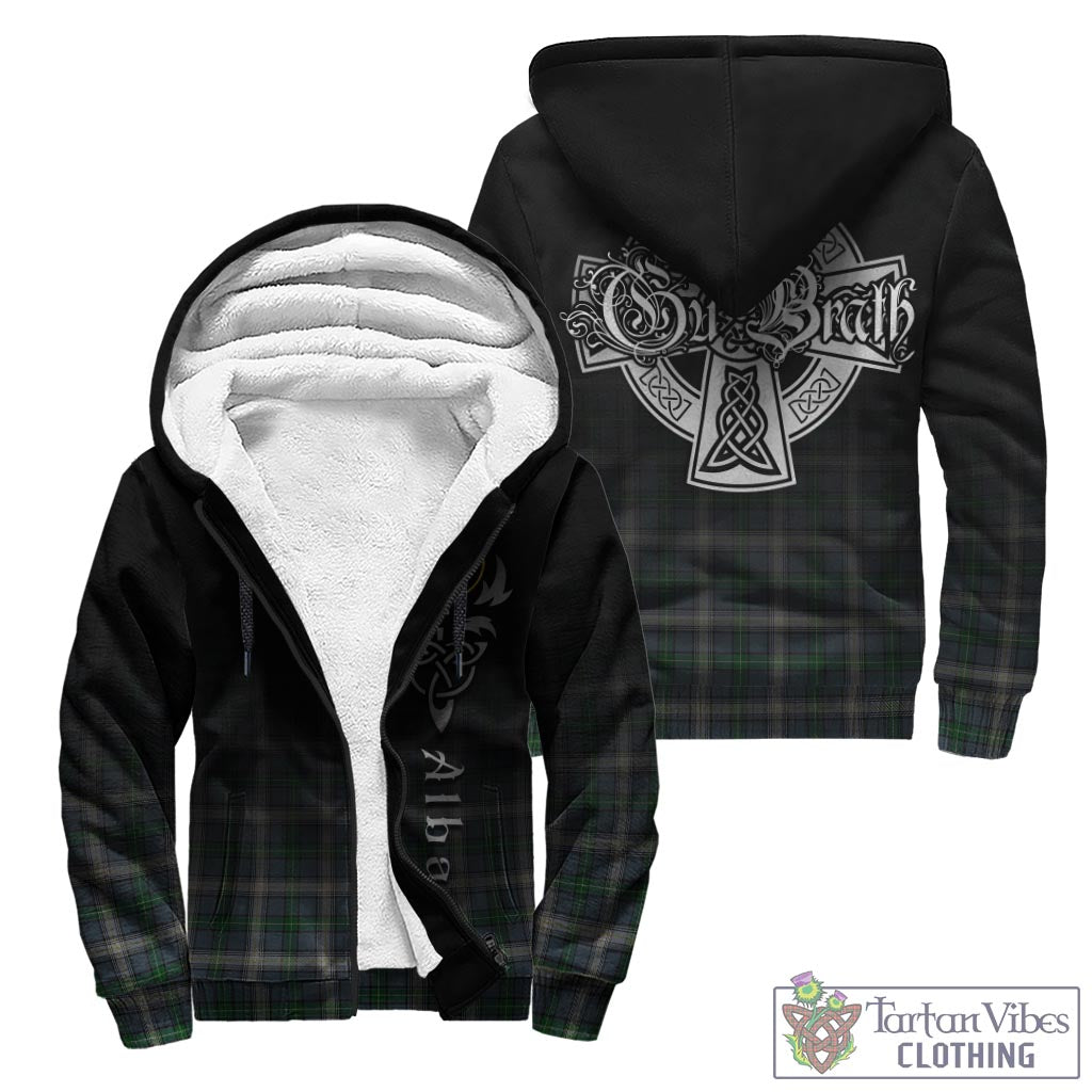 Tartan Vibes Clothing MacDowall Tartan Sherpa Hoodie Featuring Alba Gu Brath Family Crest Celtic Inspired