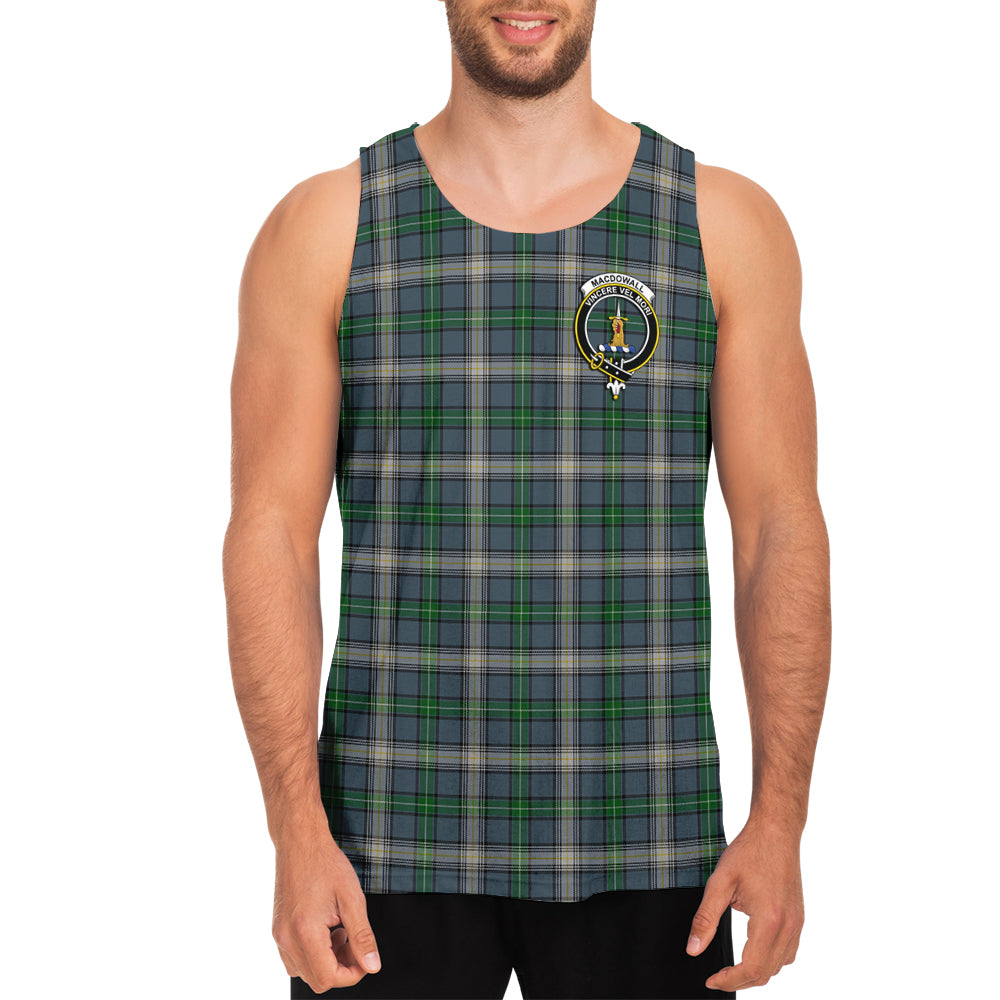 MacDowall (McDowall) Tartan Mens Tank Top with Family Crest - Tartan Vibes Clothing