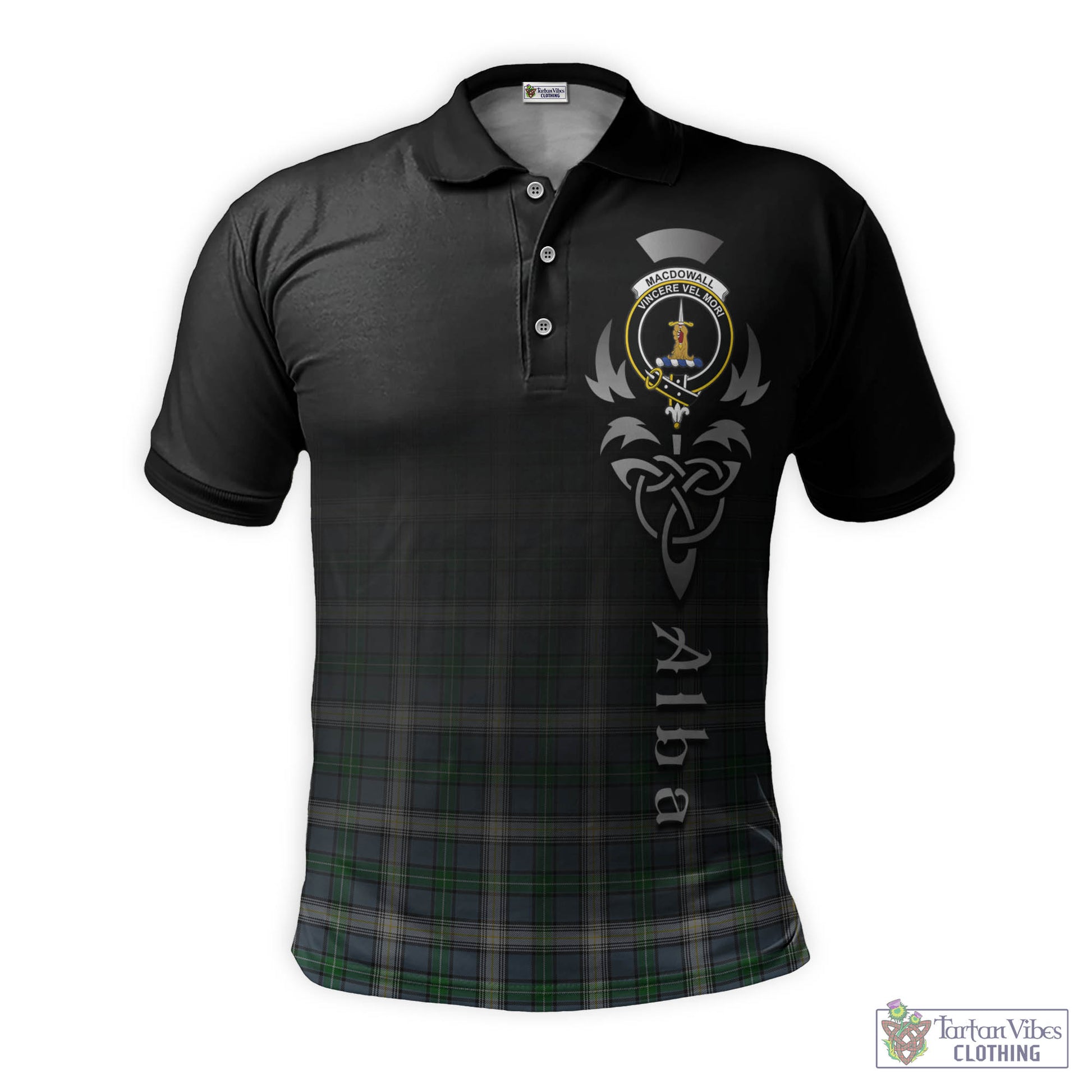 MacDowall (McDowall) Tartan Polo Shirt Featuring Alba Gu Brath Family Crest Celtic Inspired - Tartan Vibes Clothing