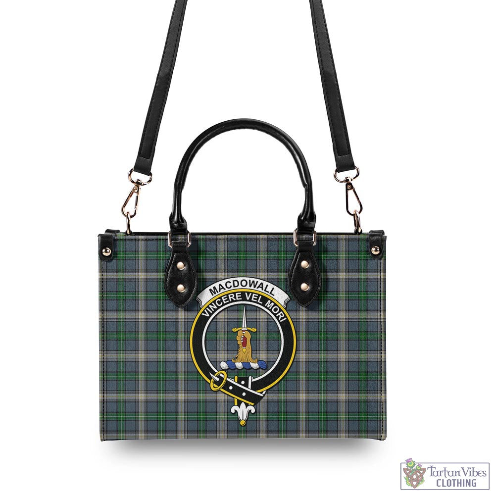 MacDowall (McDowall) Tartan Luxury Leather Handbags with Family Crest - Tartan Vibes Clothing