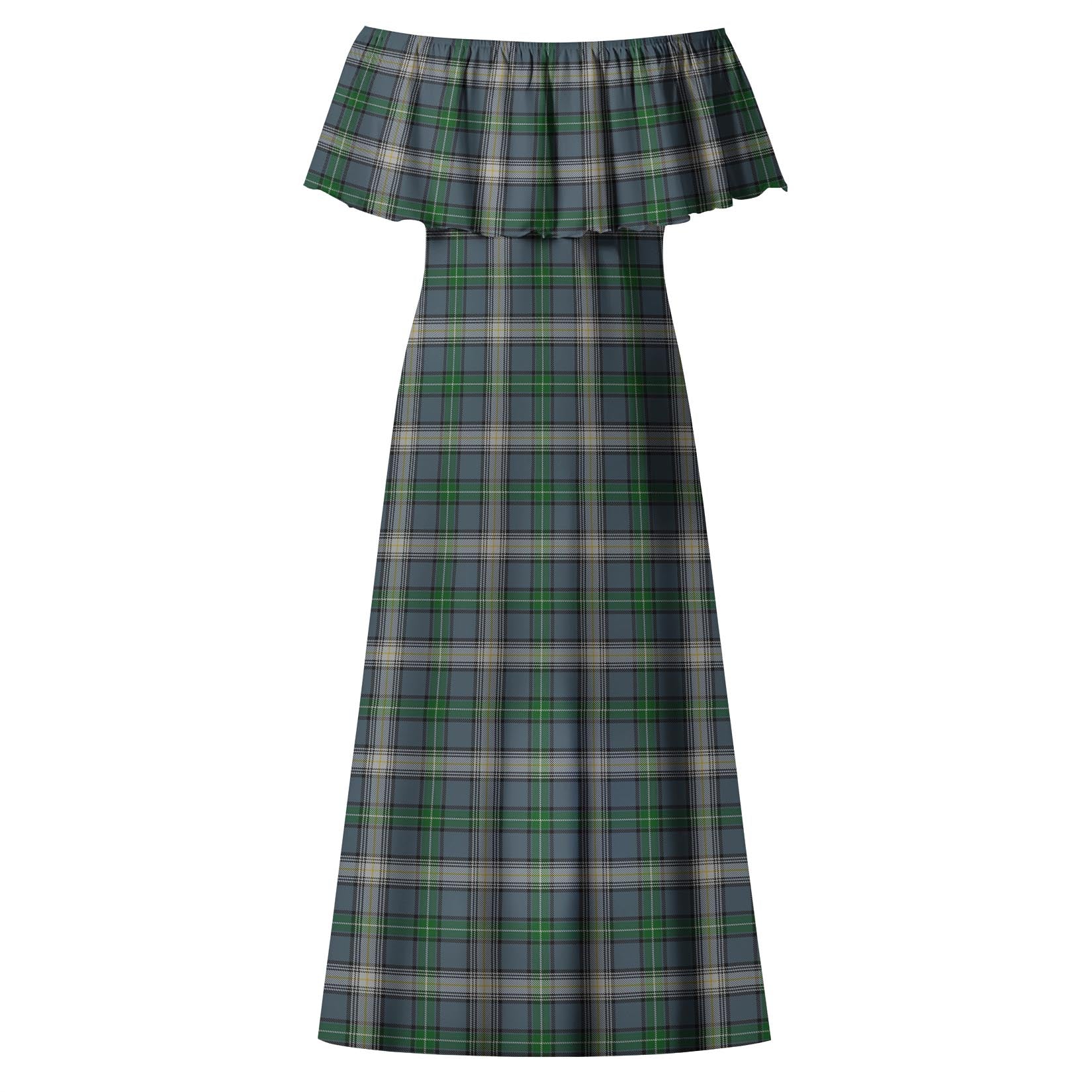 MacDowall (McDowall) Tartan Off Shoulder Long Dress - Tartan Vibes Clothing