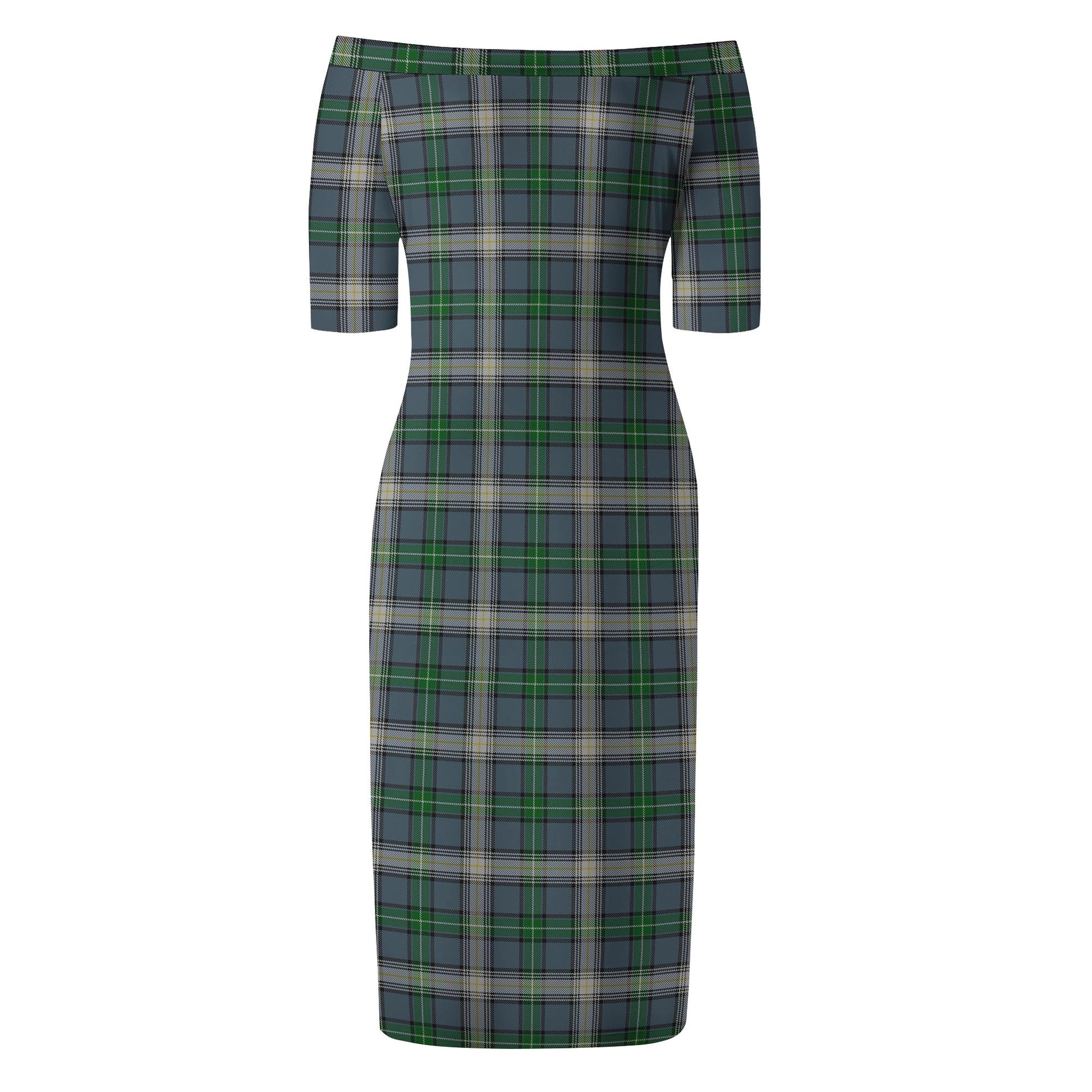 MacDowall (McDowall) Tartan Off Shoulder Lady Dress - Tartan Vibes Clothing