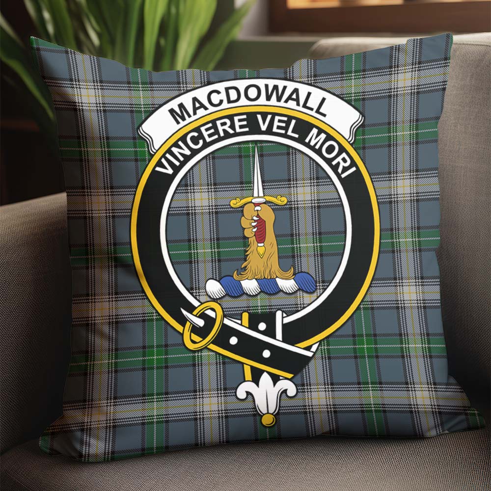 MacDowall Tartan Pillow Cover with Family Crest - Tartanvibesclothing