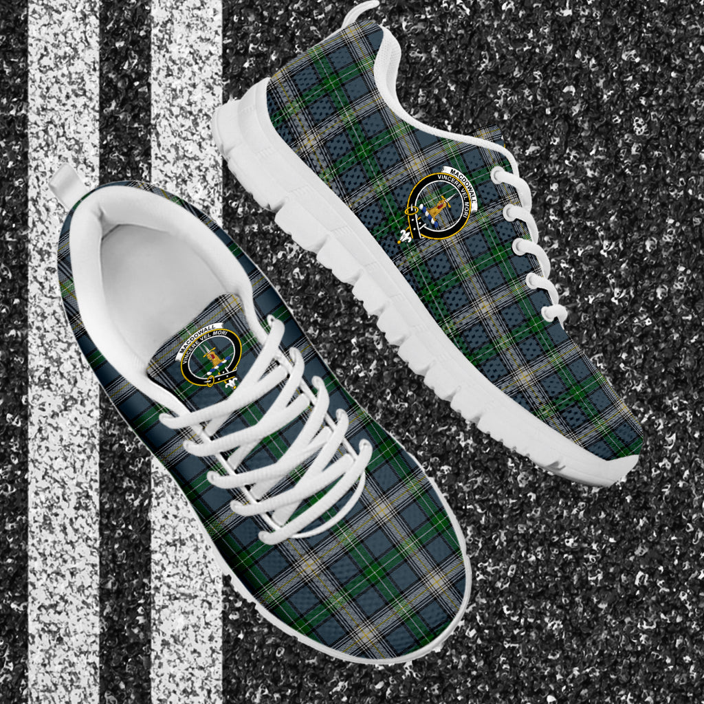 MacDowall (McDowall) Tartan Sneakers with Family Crest - Tartan Vibes Clothing