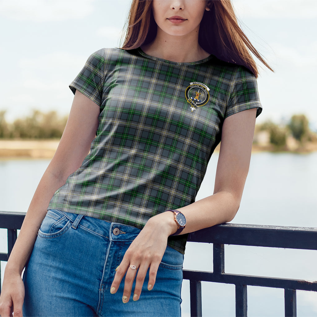 MacDowall (McDowall) Tartan T-Shirt with Family Crest - Tartan Vibes Clothing