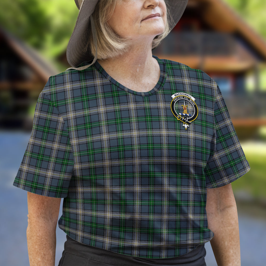 MacDowall (McDowall) Tartan T-Shirt with Family Crest - Tartan Vibes Clothing