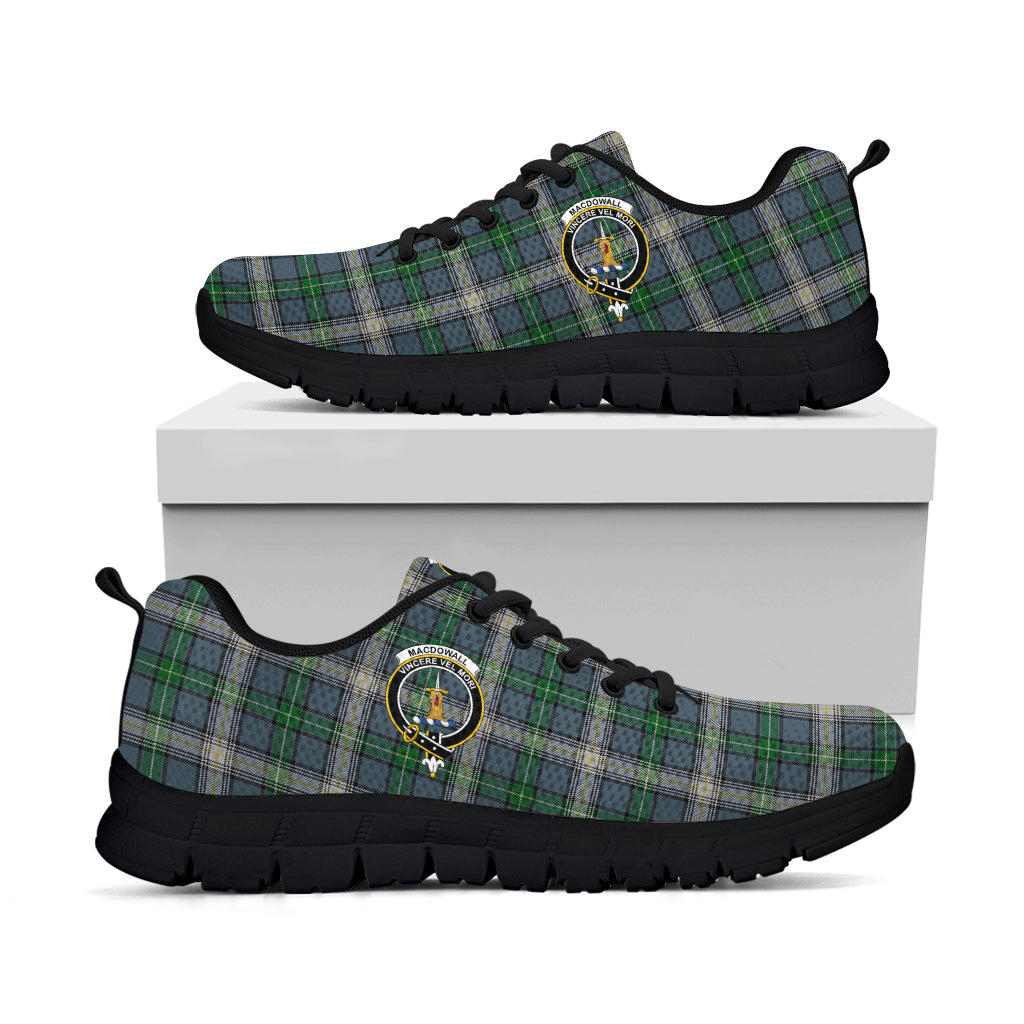 MacDowall (McDowall) Tartan Sneakers with Family Crest - Tartan Vibes Clothing