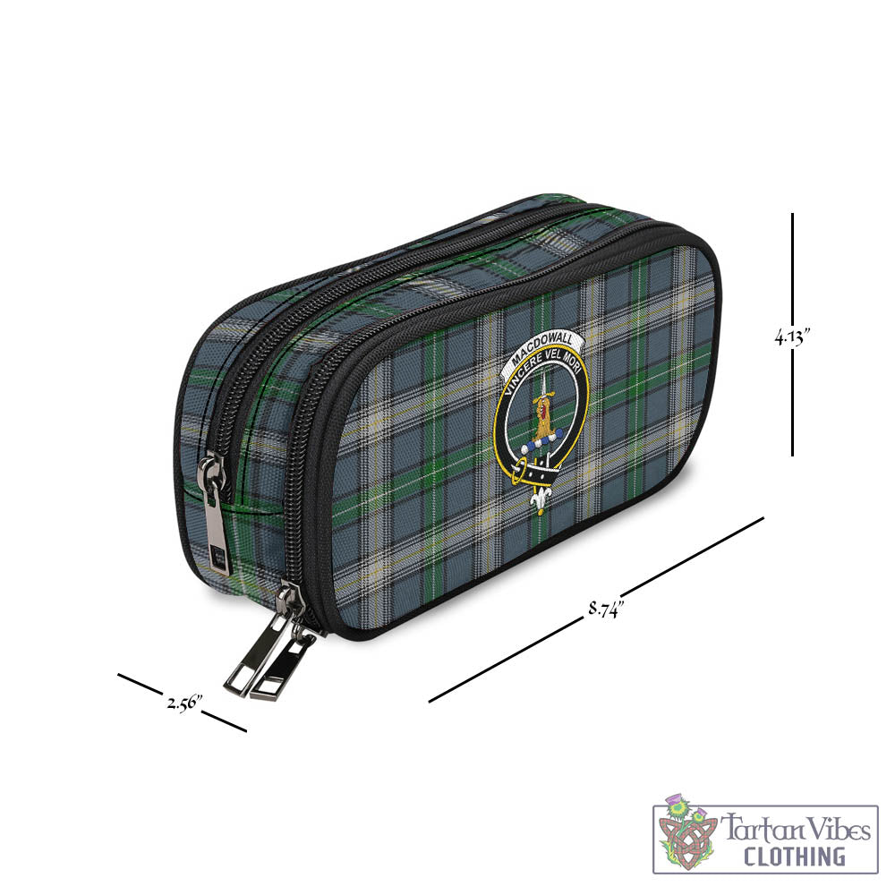 Tartan Vibes Clothing MacDowall Tartan Pen and Pencil Case with Family Crest