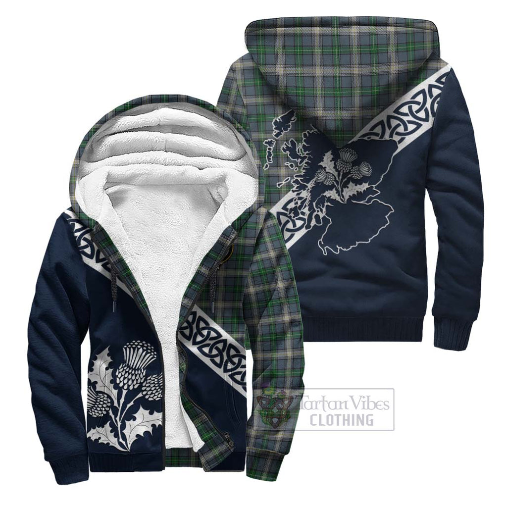 MacDowall (McDowall) Tartan Sherpa Hoodie Featuring Thistle and Scotland Map Unisex - Tartan Vibes Clothing