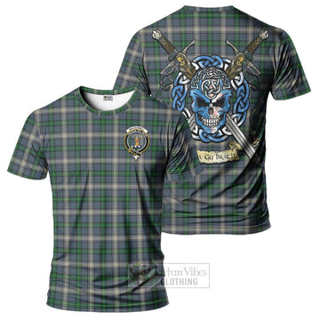 MacDowall (McDowall) Tartan T-Shirt with Family Crest Celtic Skull Style
